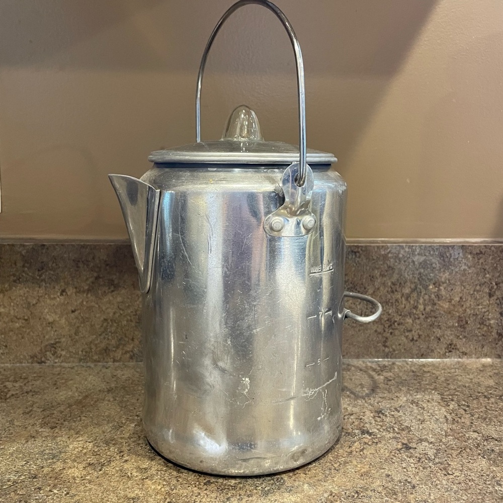 Vintage Coleman Percolator Camp Coffee Pot Aluminum 9 Cups